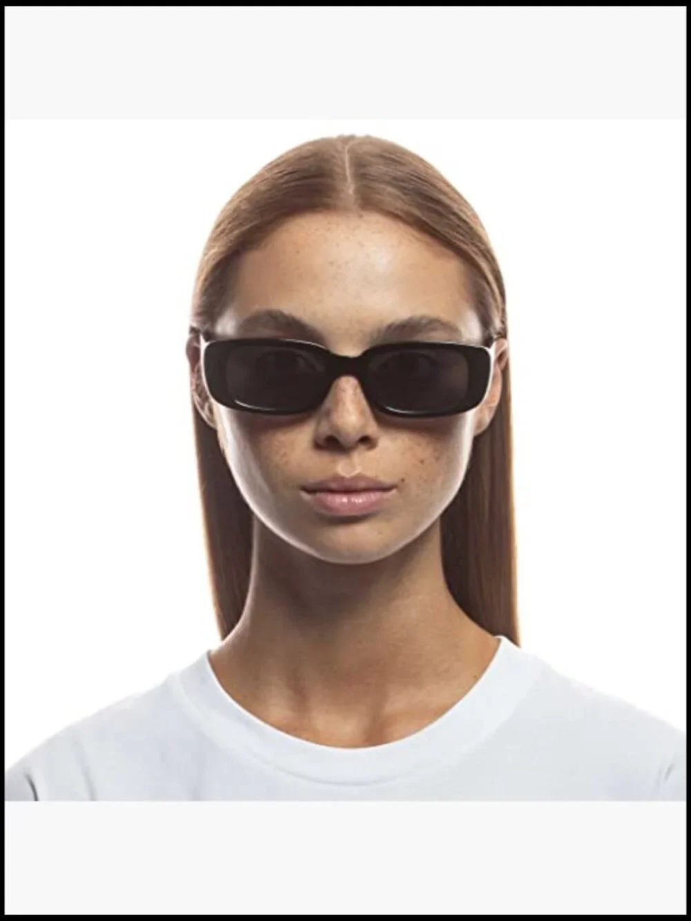 Unisex Rectangle Sunglasses with Photochromic Lenses, Lightweight Impact